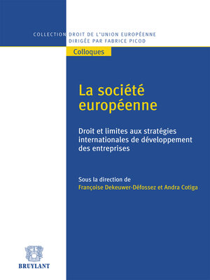 cover image of La société européenne